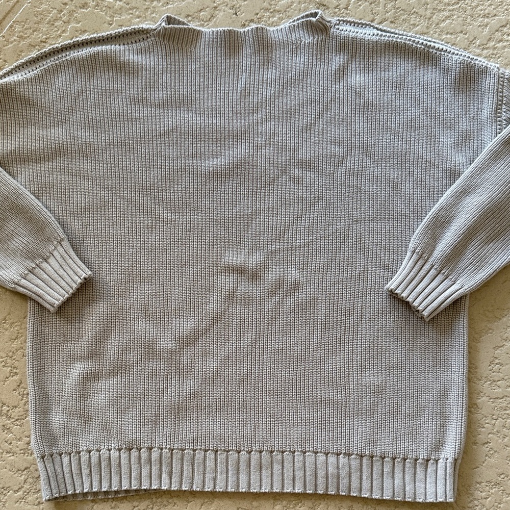 Cozy Gray Mock T Sweater